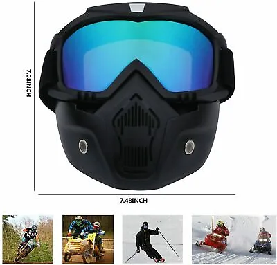 Adult Motorcycle Motocross Racing Googles With Face Mask • $10.99