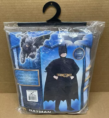 Batman Dark Knight Black Superhero Muscle Chest + Mask Halloween Child Costume • $17.99