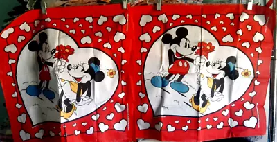 2 Mickey & Minnie Mouse Fabric Panels • $4