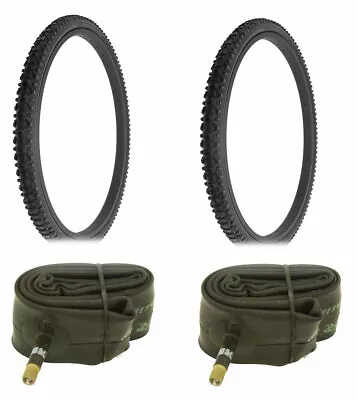 Pair Of Black Bicycle Duro Mountain Tires In W/tubes 26 X 1.75 Rock Runner Tread • $59.99