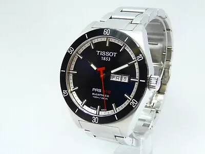 Tissot PRS516 Automatic 42 Mm Black Dial Bracelet Men's Watch T044.430.21.041.00 • £385