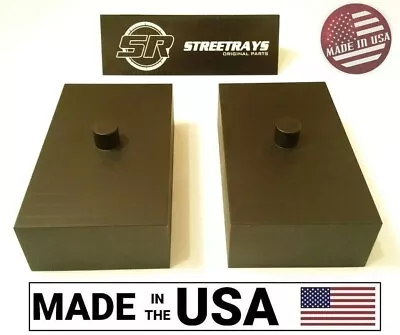 StreetRays 05-22 F250 F350 SD SuperDuty 1.5  Rear Lift Blocks Kit 2WD 4WD BLACK • $39.81