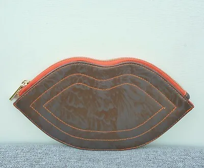 MAC X JI CHENG Lip Shape Clutch Bag Makeup Cosmetic Pouch Limited Edition NEW • $24.95