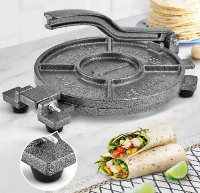 Tortilla Press 10  Include 100 Pcs Parchment Paper Cast Iron Tortilla Maker • $49.99