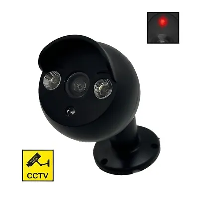 Dummy Round Fake Camera With Led Outdoor Indoor Security CCTV • £7.95