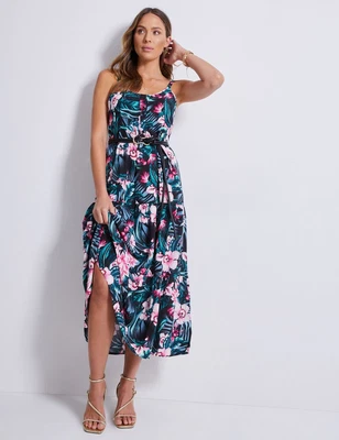 $22.95 • Buy Katies Strappy Button Front Tiered Maxi Dress Womens Size 12 Clothing  Dresses