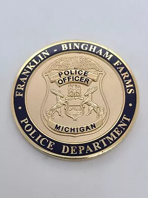 Franklin Bingham Farms Police Department 1.75  Challenge Coin • $24.99