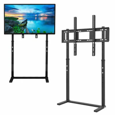 117/132cm Tall Floor TV Stand With Bracket Mount 32-100 Inch Height Adjustable • £52.94