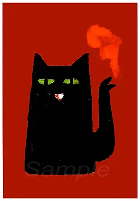 Bc03 Vintage Black Cat Coffee Advertising A4 Poster Print • £3.49