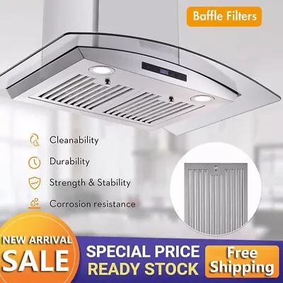 30  Range Hood Kitchen Wall Mount Vent 700CFM Stainless Steel 3-Speed W/LEDs New • $219.99