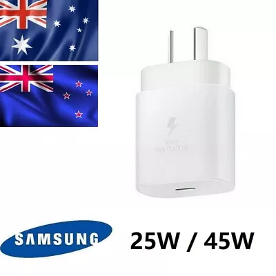 Genuine Samsung 25w45w AC Charger Australian AUS NZL Plug Adapter Fast Charging • $13.75