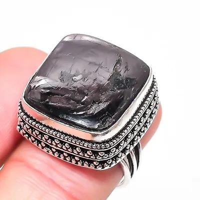 Magnetite Gemstone Handmade 925 Sterling Silver Jewelry Ring Sz 8(US) • $10.44