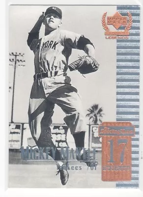 MICKEY MANTLE 1999 Upper Deck Century Legends #17 Sporting News Top 50 Players • $1.25