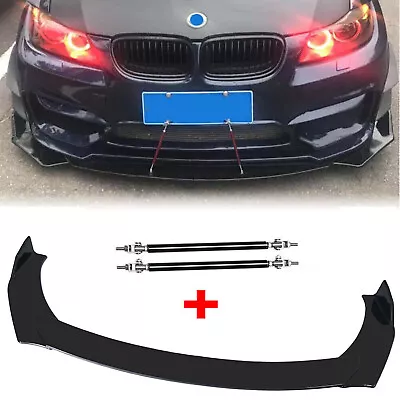 For 3 Series E30 E46 Car Front Bumper Lip Spoiler Splitter Body Kit Glossy Black • $39.99