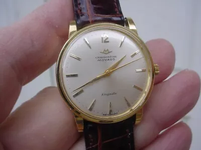 RARE! Vintage 18K Gold Movado Kingmatic Sub Sea 28 Jewels Chronometer. • $3800