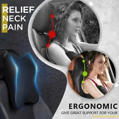 $23.68 • Buy Memory Foam Car Seat Headrest Pillow Breathable Neck Cushion Pads R3Y8 A1J3