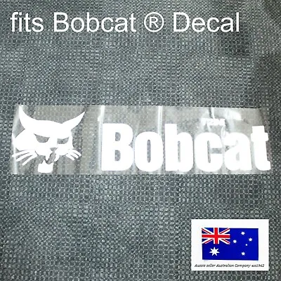 For Bobcat Rear Door White Decal Head Logo Vinyl Sticker Skid Steer Track Loader • $39.89