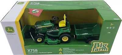 1/16 Big Farm John Deere X758 Lawn Mower With Blade And Cart • $44.94