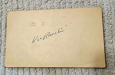 Vic Raschi Yankees MLB Baseball Autographed Hand Signed Index Card D.1988 • $7.99