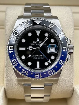 $15175 • Buy Rolex GMT Master II Batman Oyster Bracelet 116710BLNR Pre-Owned