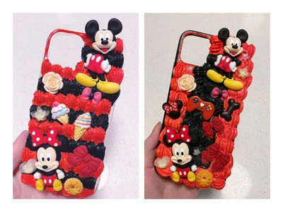 $45 • Buy Mickey Mouse Disney Decoden Phone Case Handmade Diy