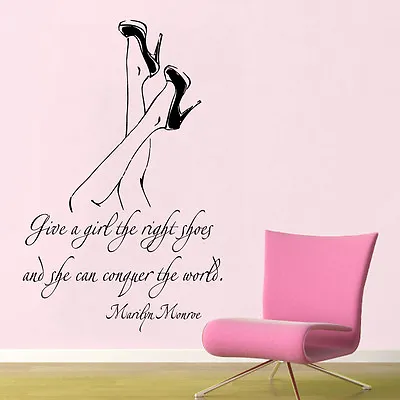 Marilyn Monroe Wall Decal Quote Legs Vinyl Stickers Girl Bedroom Decor Art M973 • $24.99