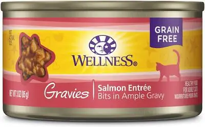 $26.99 • Buy Wellness Natural Grain Free Wet Canned Cat Food Gravies Salmon