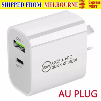 $9.98 • Buy 20W USB-C Type C PD Fast Charger Wall Adapter AU Plug For IPhone 12 11 Android