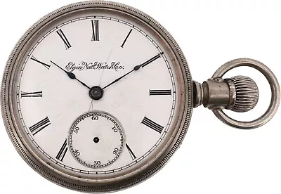 Antique Elgin Swing Out Mechanical Hunter Config. Pocket Watch 82 Nickel Runs • $90