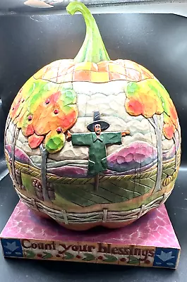 Jim Shore 2004  Count Your Blessings  Harvest Thanksgiving Pumpkin #117659 • $25