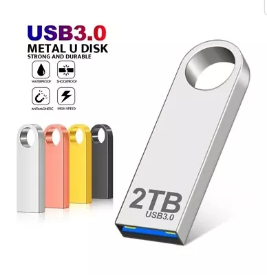 USB 2.0 Flash Drive Disk 2TB Mini Memory Stick Pen High Speed U Disk PC Storage • £5.99
