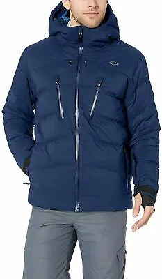 Oakley Men's Ski Down Jacket 15K In Dark Blue Size LARGE 412526 NWT • $84