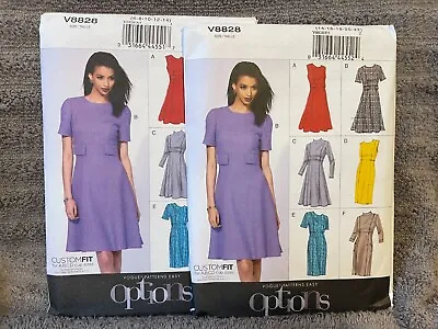 Vogue Pattern V8828 Ms EASY Options Lined Dress W/Princess Seams & Variations • $3.50