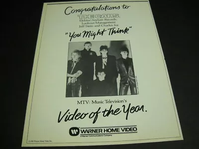 The CARS - MTV Video Of The Year With YOU MIGHT THINK 1984 Promo Poster Ad  • $9.95