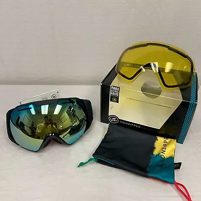 VonZipper El Kabong Goggles Vibrations W/ Gold Chrome Lens + Yellow Lens • $114