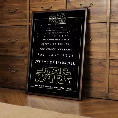 Official Poster For Star Wars The Skywalker Saga Marathon Re-release In Theaters • $14.98