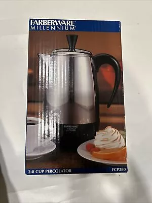 Farberware Millennium Electric 2-8 Cups Stainless Steel Percolator FCP280 New! • $71.54