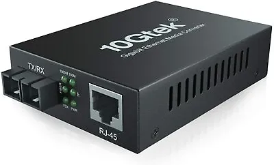 Gigabit Fiber To Ethernet Switch Media Converter Dual SC Fiber Singlemode 1.5Km • $22.49