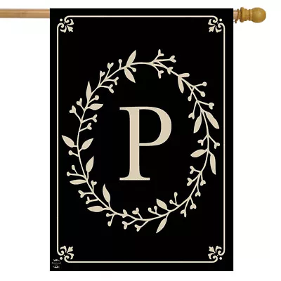 Briarwood Lane Classic Monogram Letter P House Flag Double-Sided House Flag • $18.99