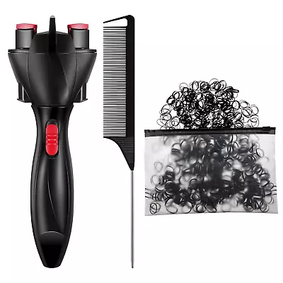 Automatic Hair Twister Hair Braider With 800 Pieces Mini Rubber Bands And Tail C • $28.26