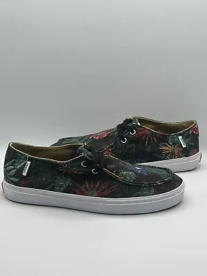 VANS Zapato Del Barco Tropical Floral Boat Shoes - Men’s Size 8 (721278) • $39.99