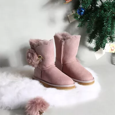 UGG Boots Womens Classics Mink Hair Boots Water Resistant Premium Sheepskin Wool • $61.99