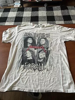 Vintage 1988-1989 Metallica And Justice For All Album Tour  Large T-Shirt • $150