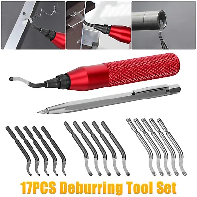 Deburring Tool + 15 High Speed Steel Rotary Burr Removal Blades + Cutter Pen Kit • $17.48