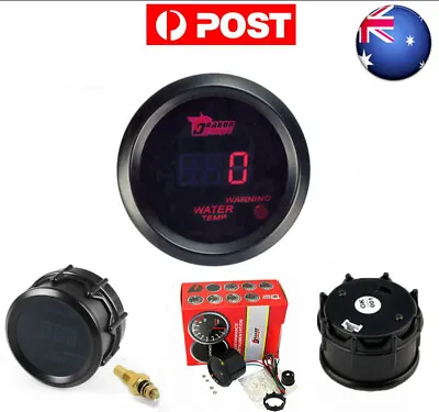 2  52mm LED Red Digital Water Temperature Gauge With Sensor Car Renovation Temp • $16.09