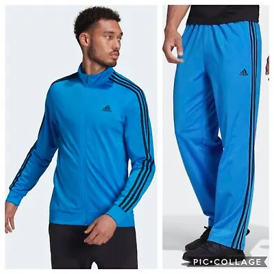 Adidas Men's Warm-Up 3-Stripes Tricot Track Suit (Jacket & Pant) • $200