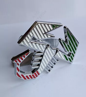 Front Grille Badge Silver Green Red Italy Scorpion For Abarth 595 Competizione • £11