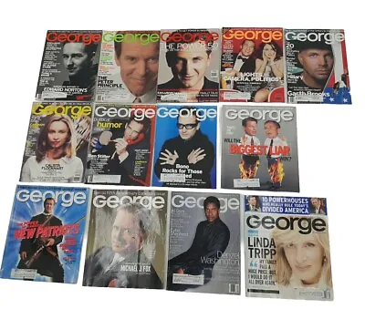 George Magazine Lot  Of 13 1998 - 2001 Ed Norton Denzel Bono Mel Gibson Jennings • $200