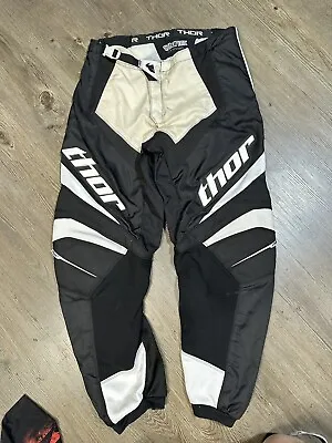 Vintage Thor MX Phase Motocross Racing Pants White Series Men Size 34 • $22.49