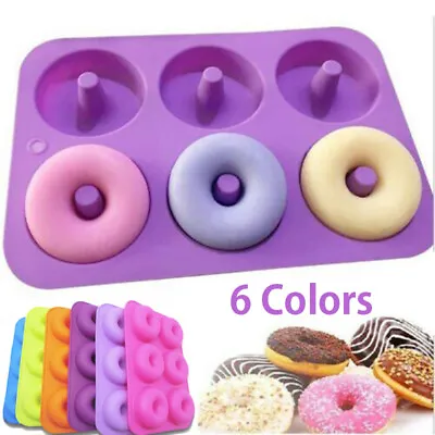 $17.97 • Buy 6-Cavity Silicone Donut Moulds Non-Stick Baking Tray Heat Resistance Mold AU